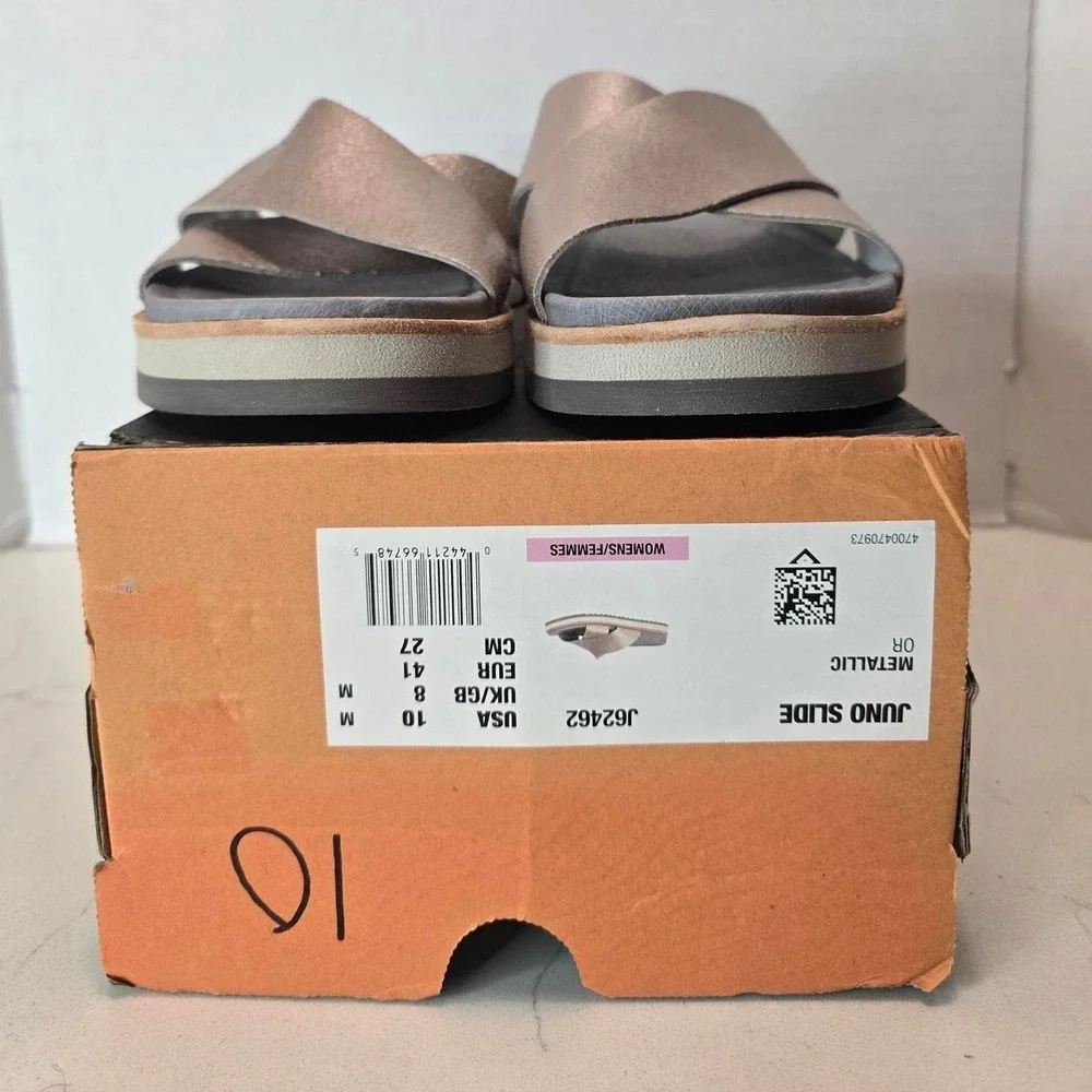 Merrell Juno Slide Sandals in Metallic Bronze Women's Size US 10